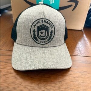 Junk Brands Gray and Black Trucker Hat